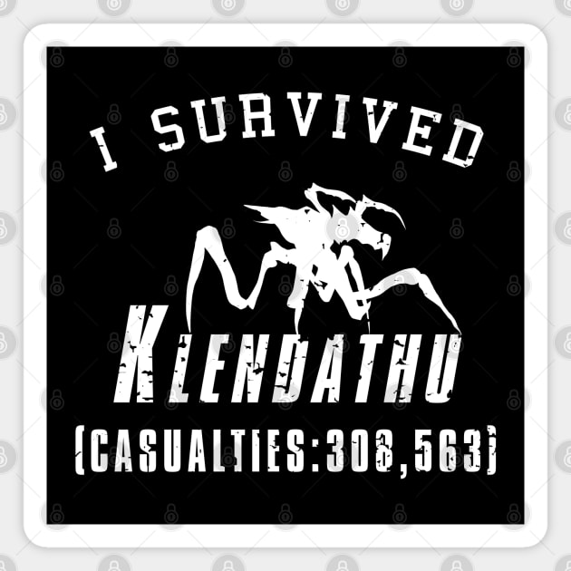 I Survived Klendathu - white Magnet by CCDesign